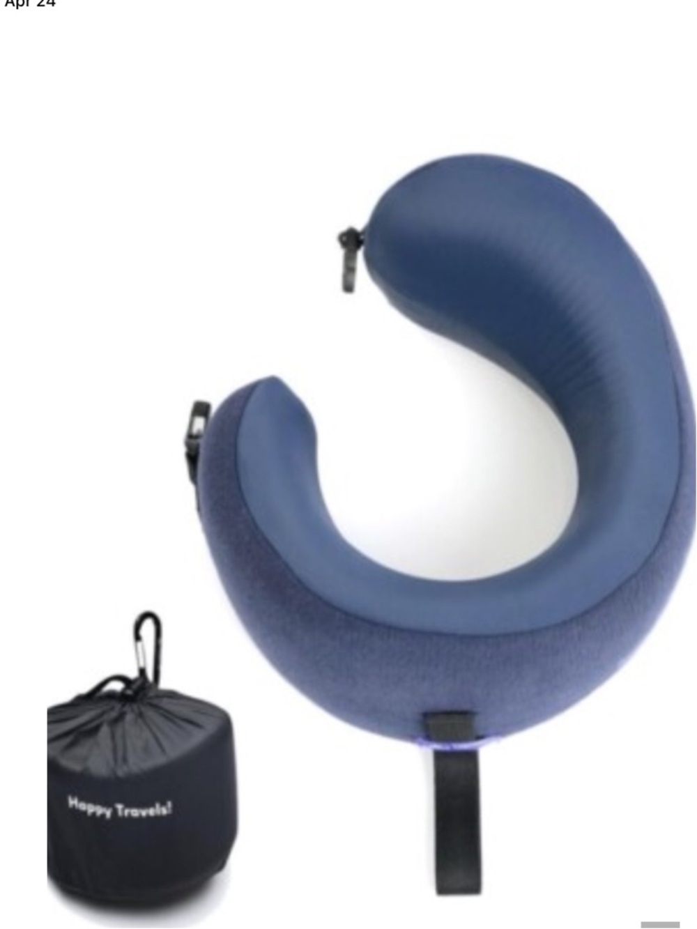 Cushion Lab Travel Pillow Award-Patented Ergonomic Design Blue, NWT